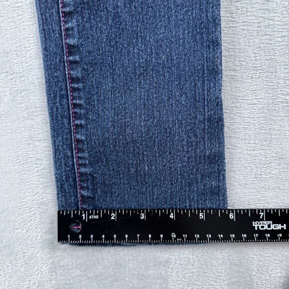 Grane Bootcut Jeans Womens Size 5 Junior Low Rise Embroidered Pockets Blue - Picture 10 of 12